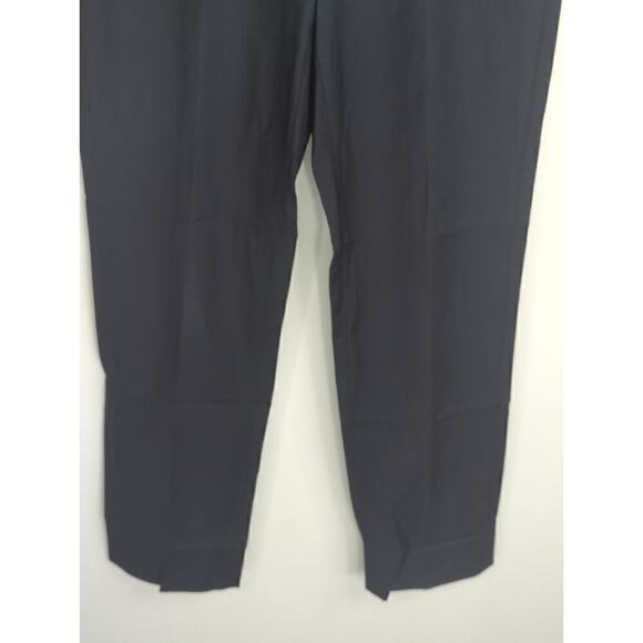 Emporio Armani‎ Women's Solid Mid Rise Straight Leg Dress Pants Navy Size Large - Picture 3 of 9
